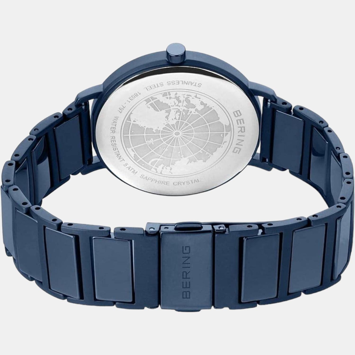 Bering Men Round Blue watch