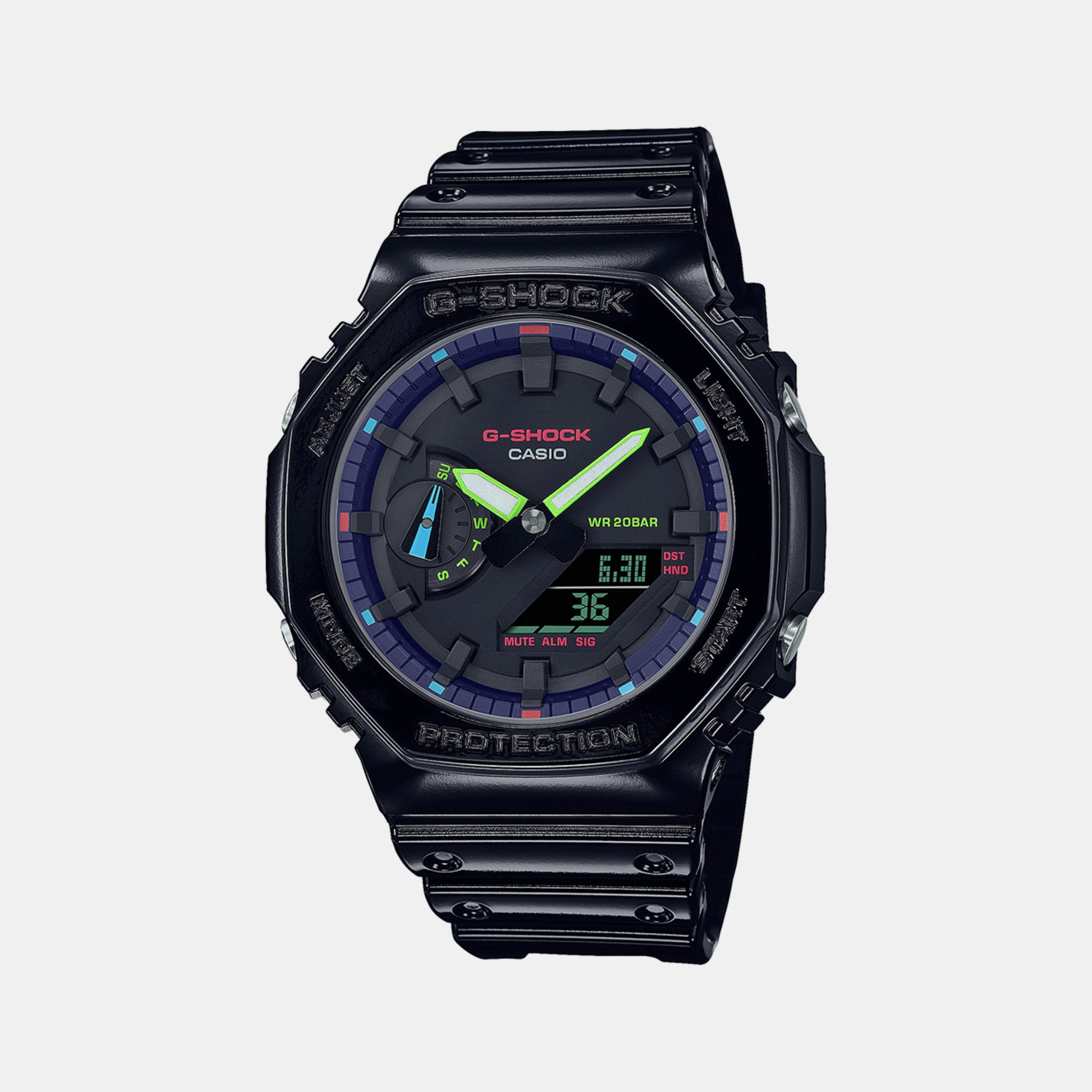 Male Black Analog-Digital Resin Watch G1367