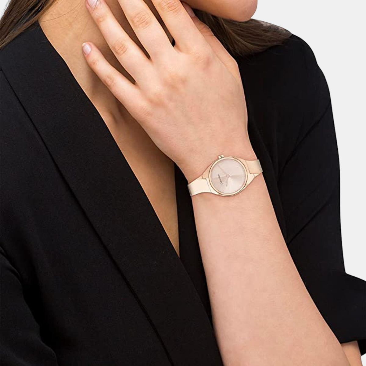 Charming Women Quartz Pink Dial Analog Stainless Steel Watch 25200236