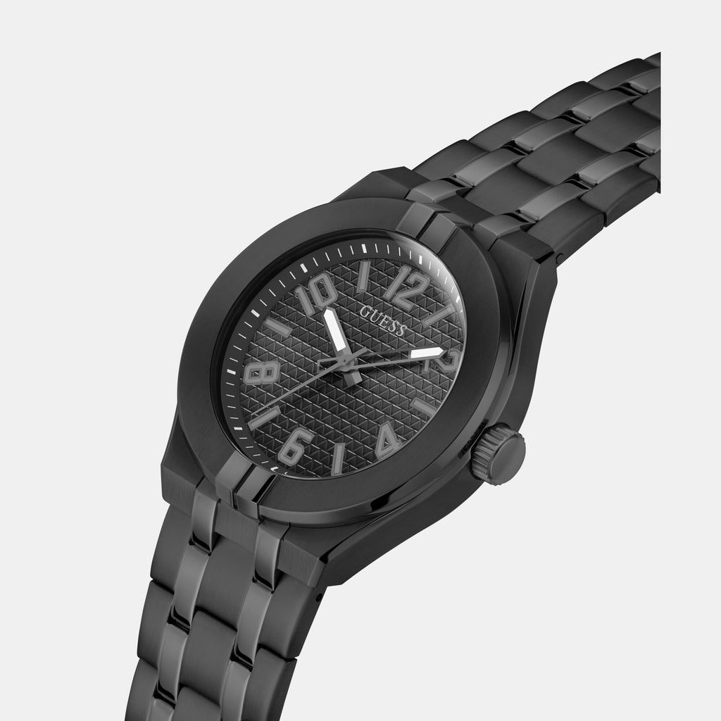 Guess Men Round Black watch