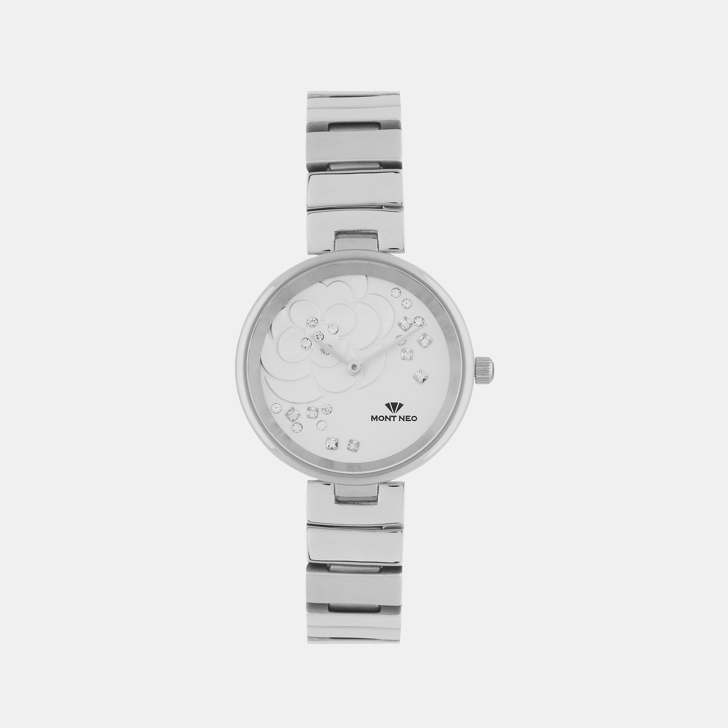 Female Silver Analog Stainless Steel Watch 7504B-M1103