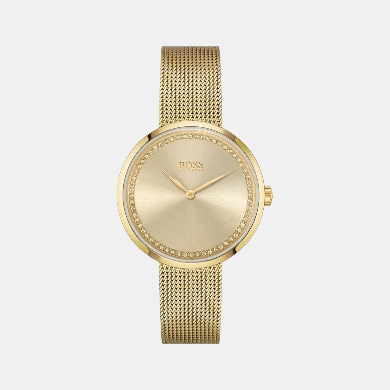 Boss Round Yellow Analog watch