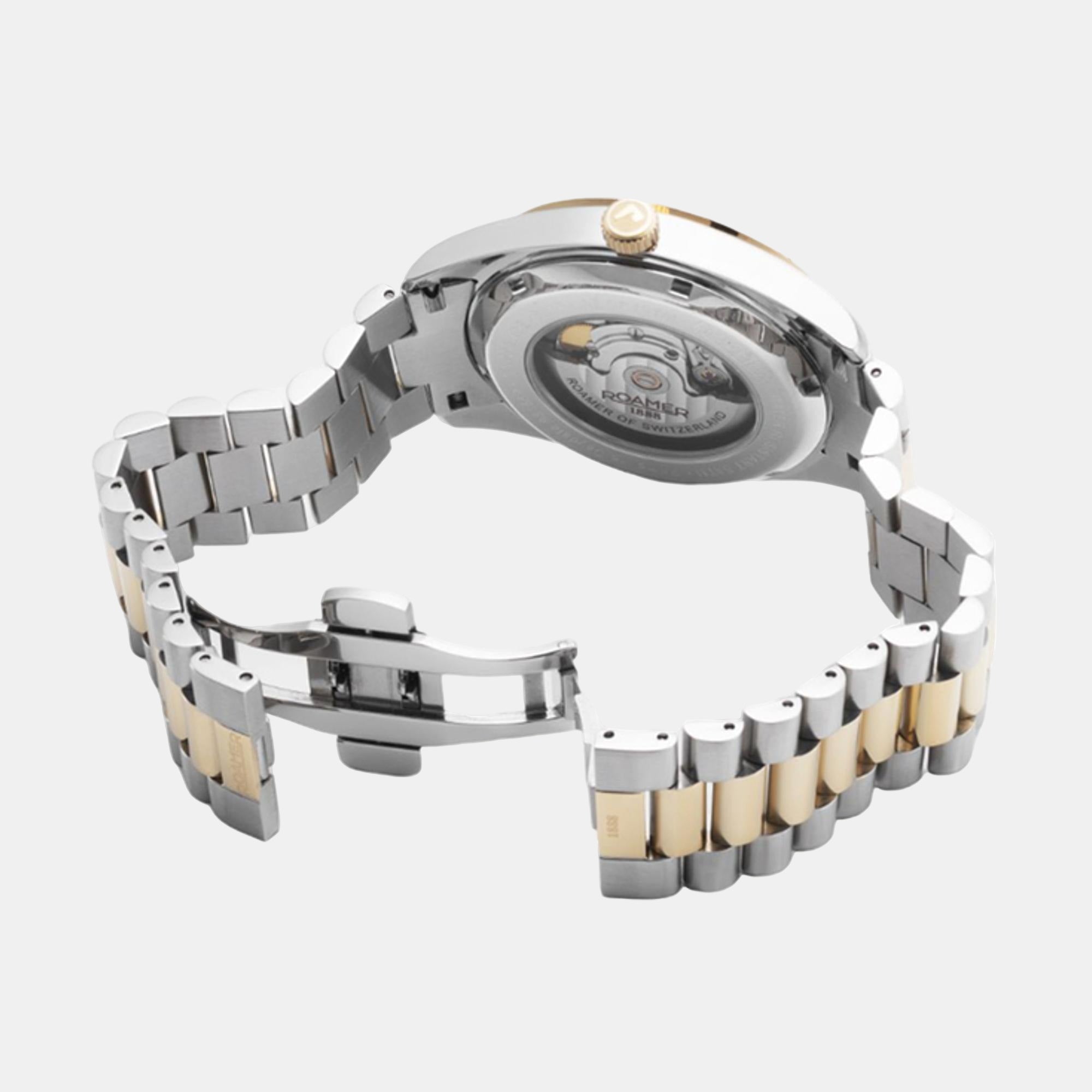 Primeline Daydate Ii Men Automatic Blue Dial Analog Stainless Steel Watch 981666 47 45 50