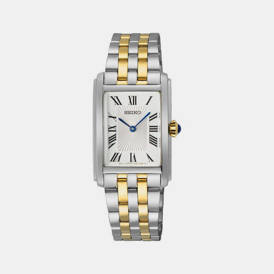 Female White Analog Stainless steel Watch SWR087P1