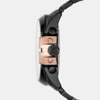 Mega Chief Men Quartz Black Dial Chronograph Stainless Steel Watch DZ4309