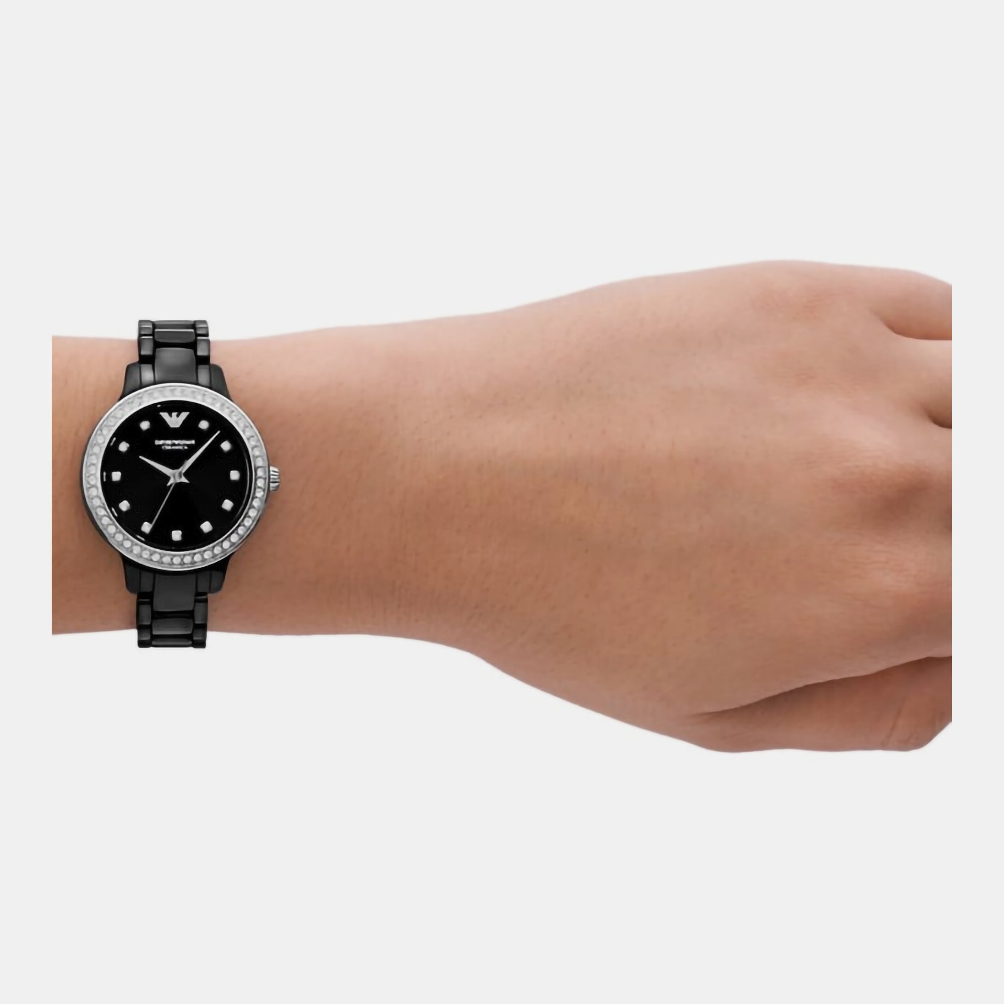 Emporio Armani Round Quartz Analog Women watch