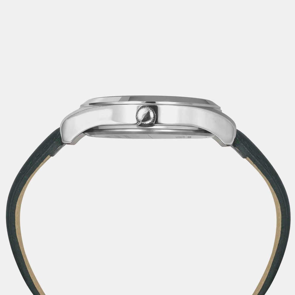 Timex Leather Silver watch