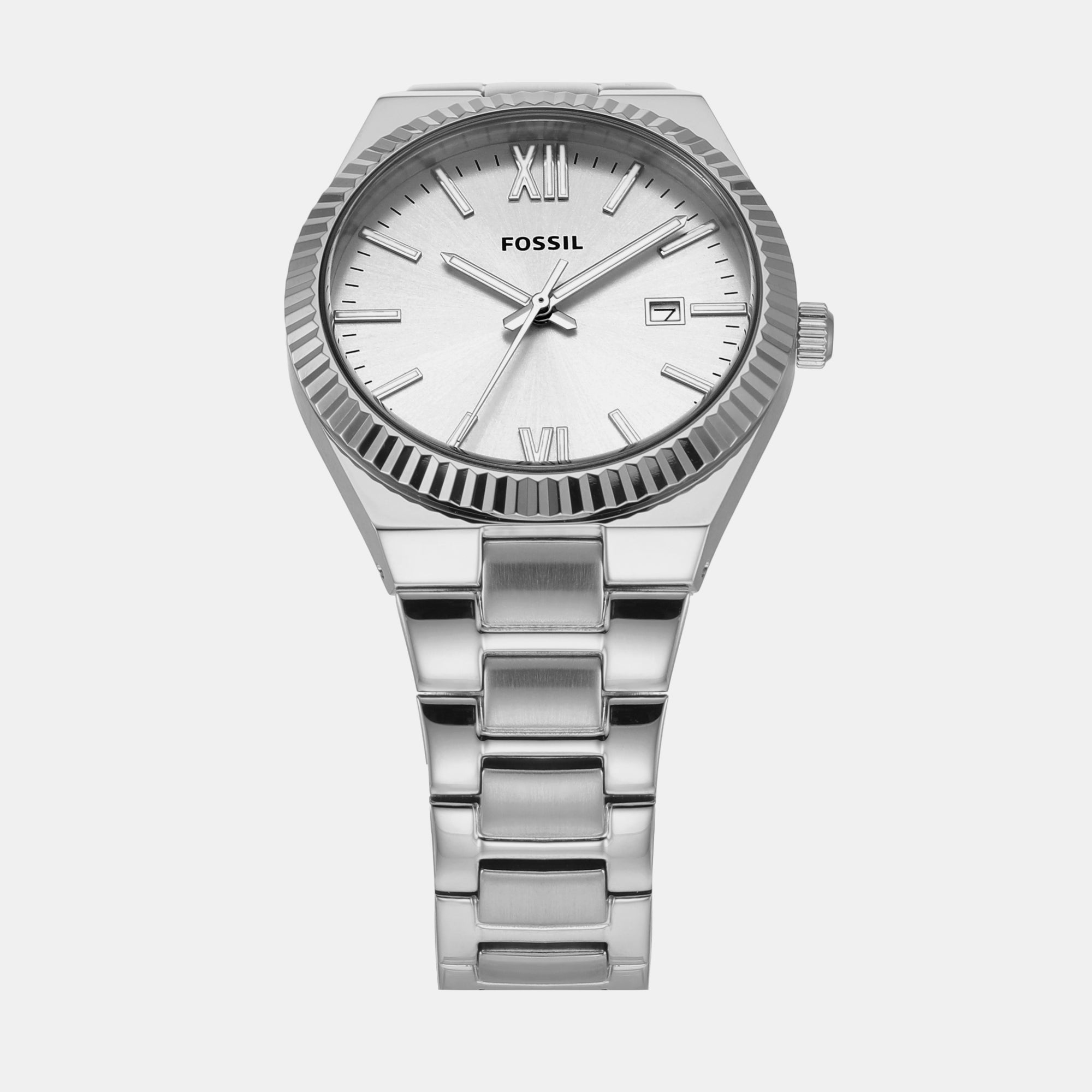 Female Scarlette Three-Hand Date Stainless Steel Watch ES5300