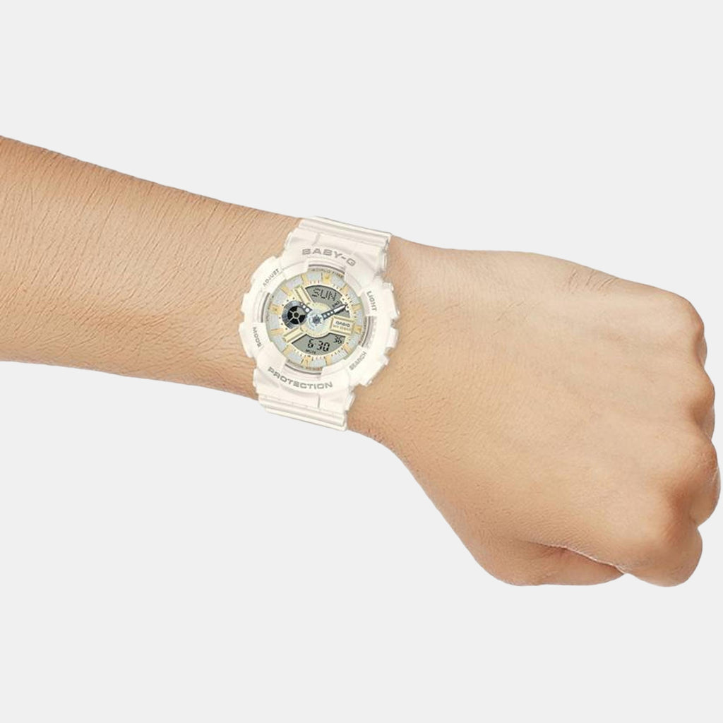 Baby-G Men Quartz White Dial Analog-Digital Resin Watch B228
