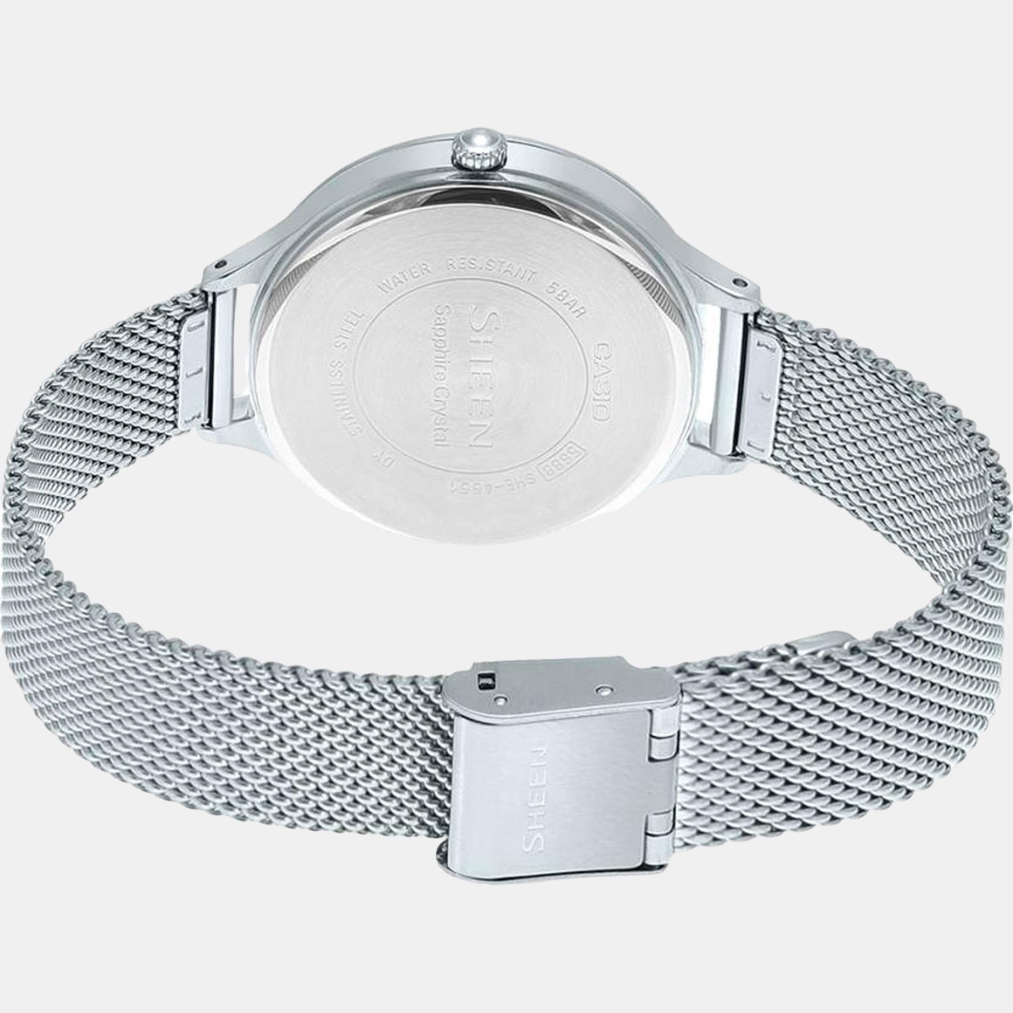 Sheen Women Quartz White Dial Chronograph Stainless Steel Watch SH275