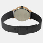 Fashion Women Quartz Black Dial Analog Stainless Steel Watch TWEL15608