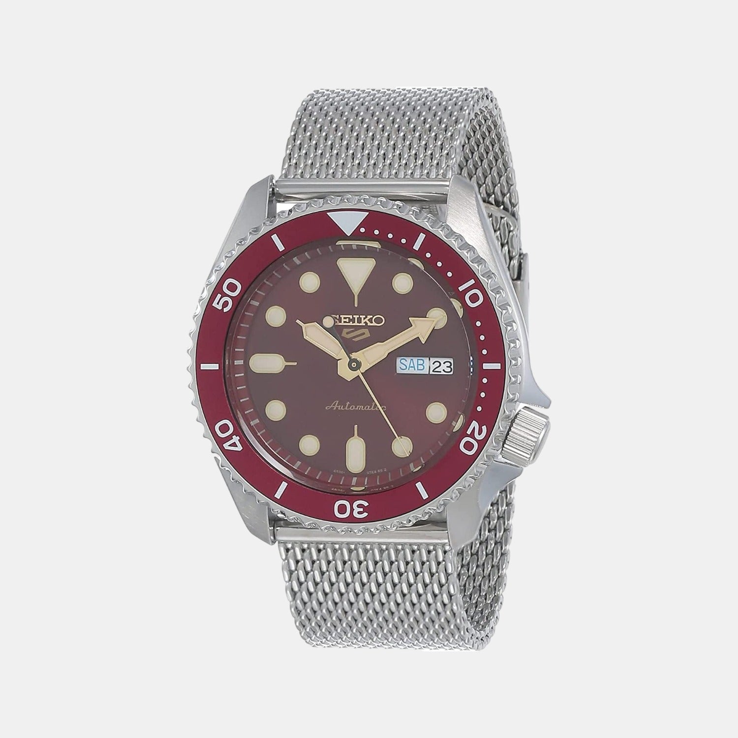 Seiko Round Red Analog watch