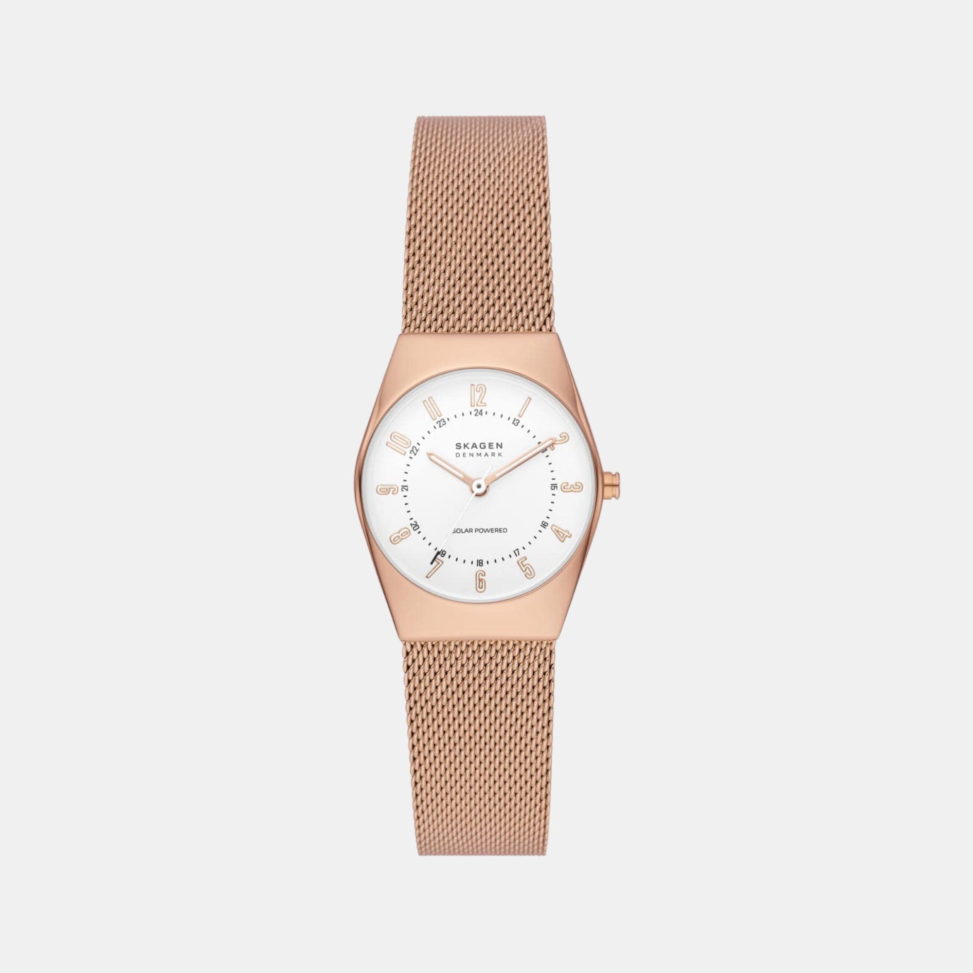 Female Analog Stainless Steel Solar Watch SKW3078