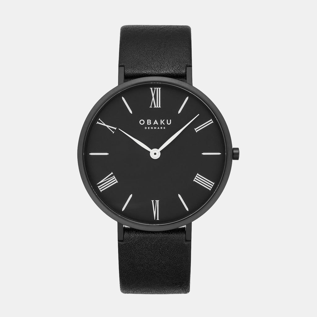 Obaku Round Black Analog watch