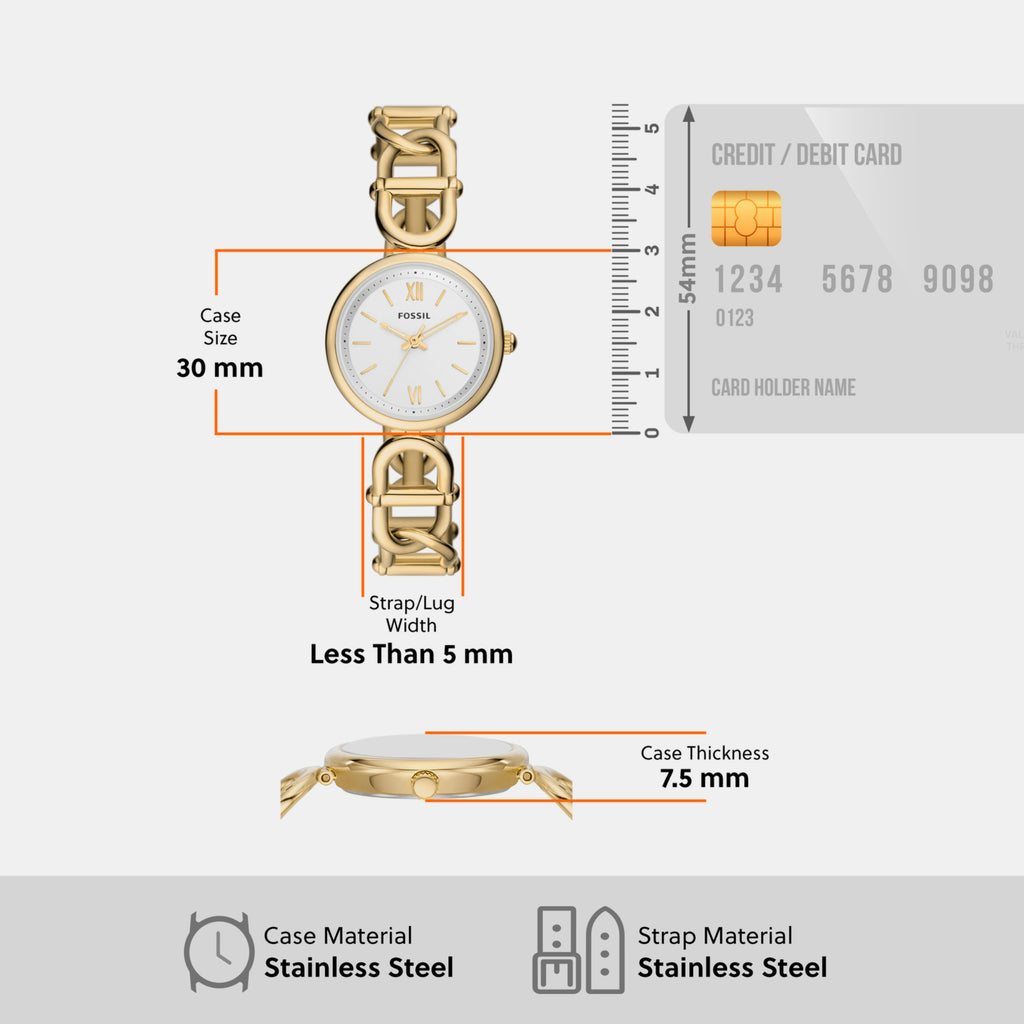 Fossil Stainless Steel Round watch