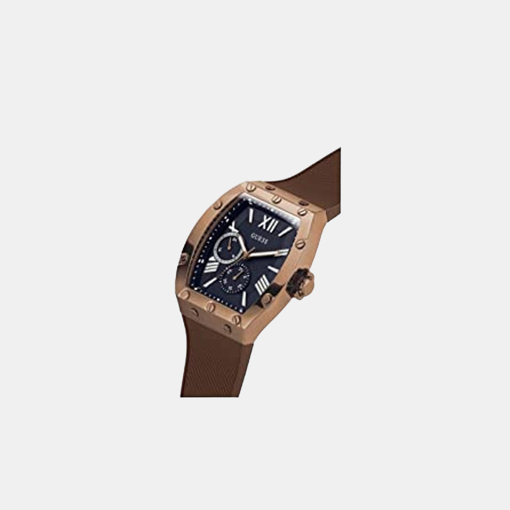 Men Quartz Black Dial Chronograph Leather Watch GW0568G1