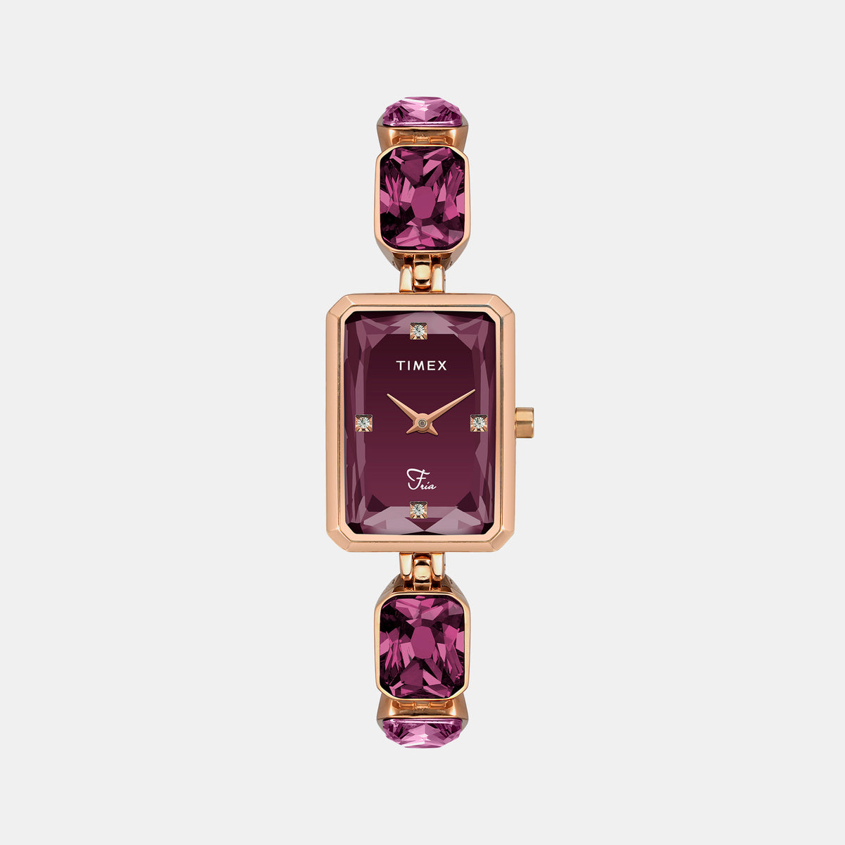 Timex Rectangular Burgundy Analog watch