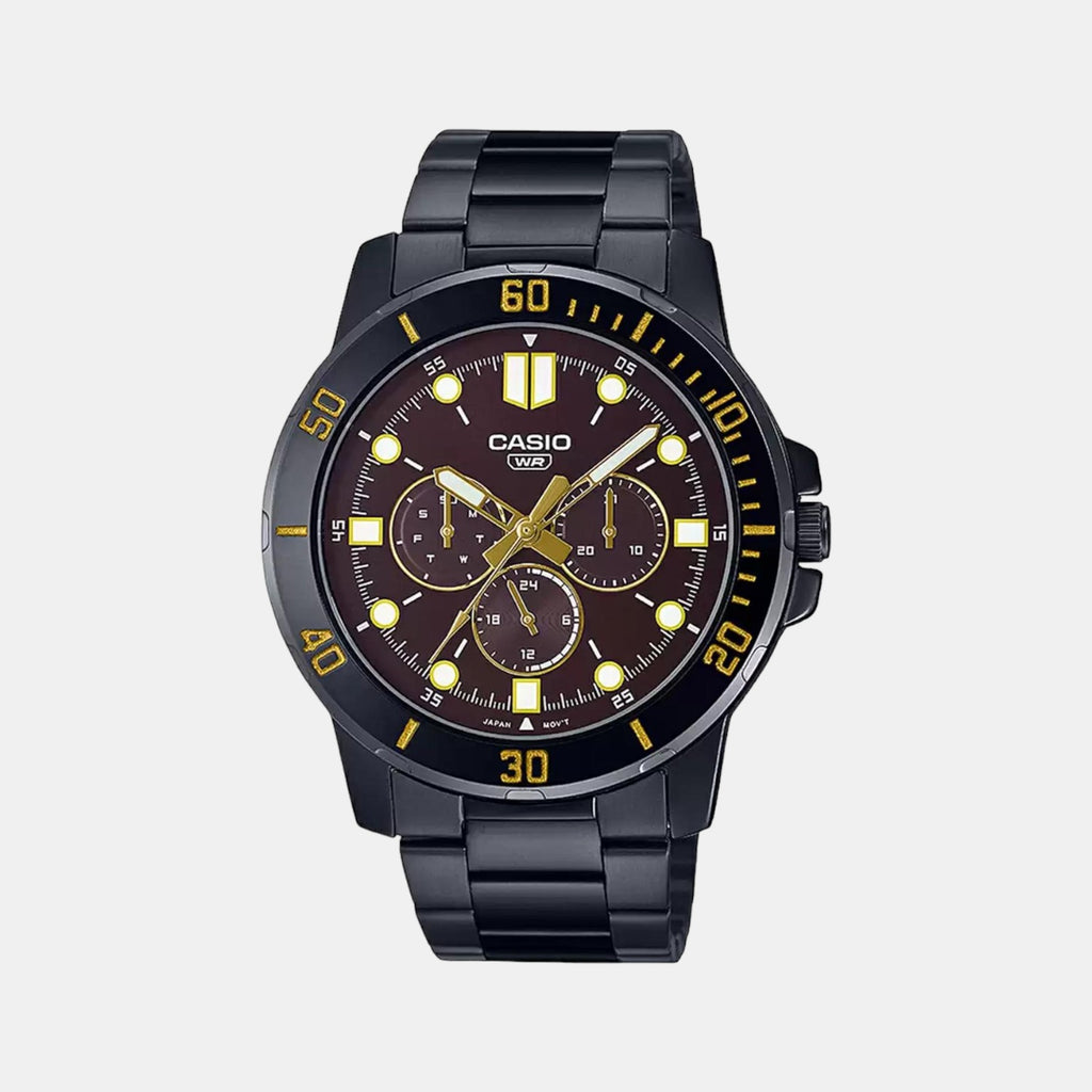 Casio Round Brown Chronograph watch