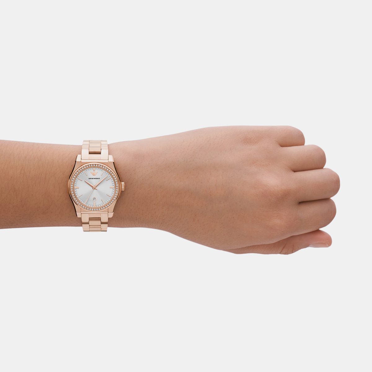 Emporio Armani Round Quartz Analog Women watch