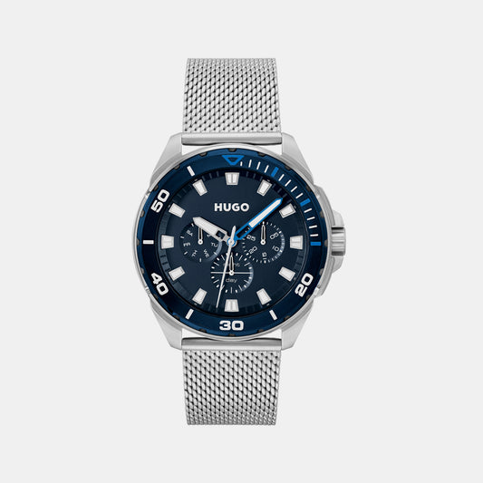 Fresh Male Blue Chronograph Mesh Watch 1530287