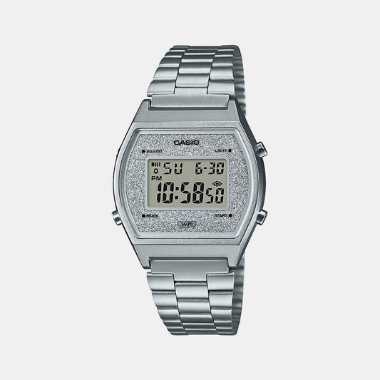 Vintage Silver Unisex Digital Stainless Steel Watch D186