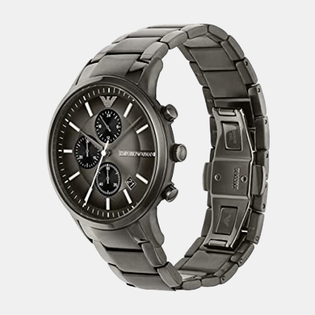 Men Quartz Black Dial Chronograph Stainless Steel Watch AR11531