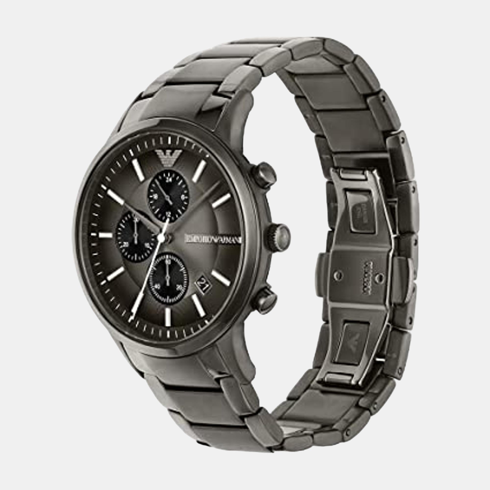 Men Quartz Black Dial Chronograph Stainless Steel Watch AR11531