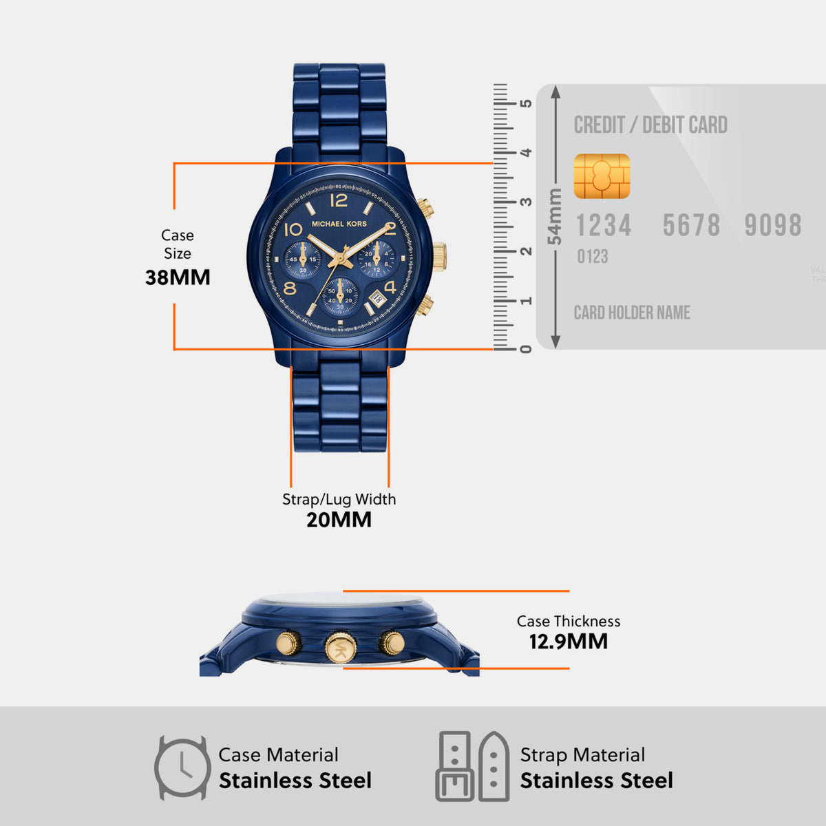 Michael Kors Stainless Steel Round watch