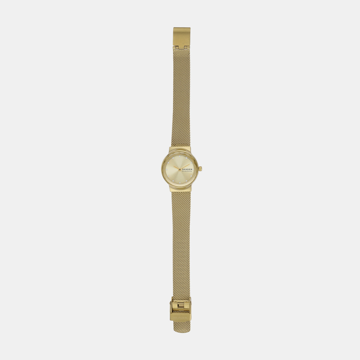 Women Quartz Gold Dial Analog Mesh Watch SKW3110