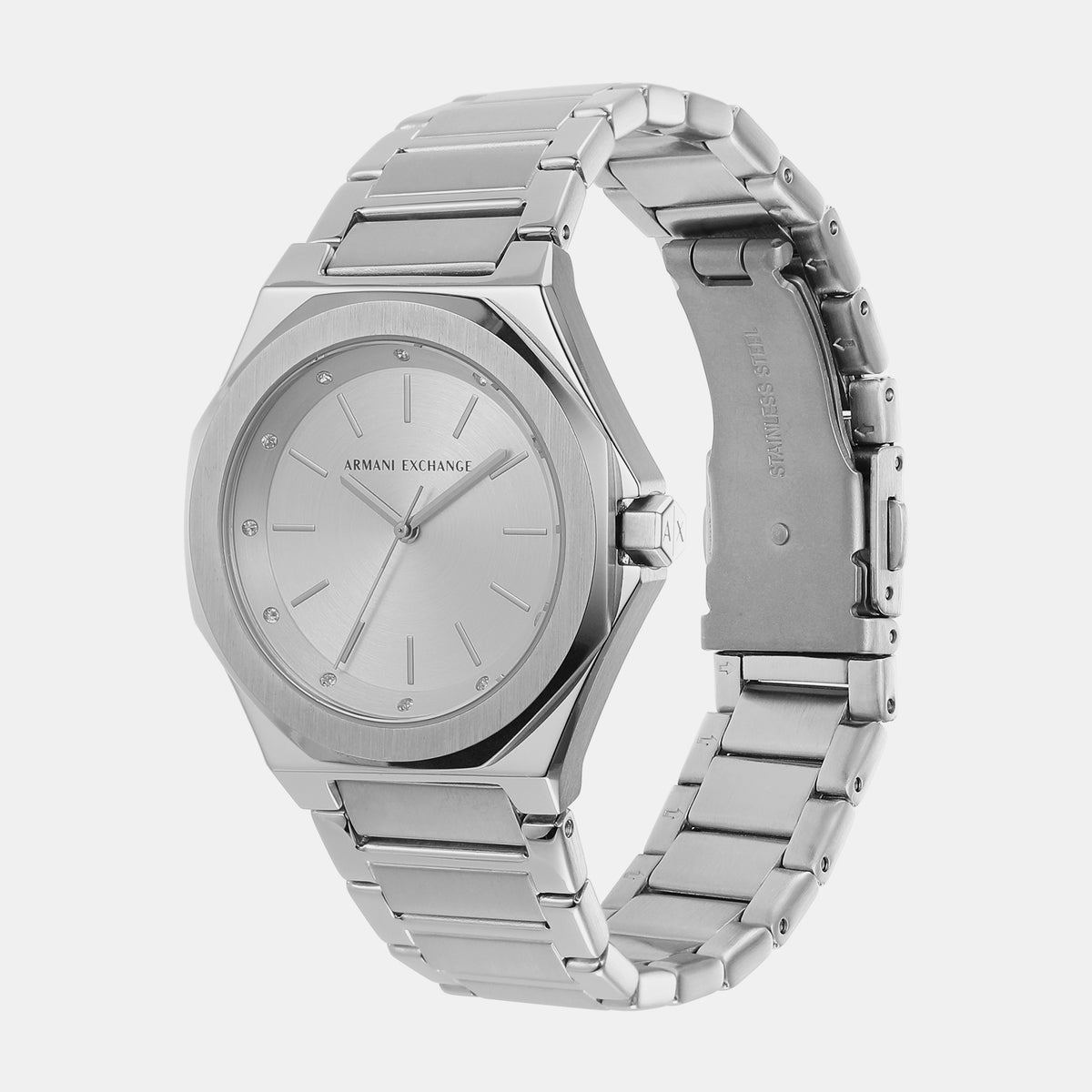 Armani Exchange Women Round Silver watch