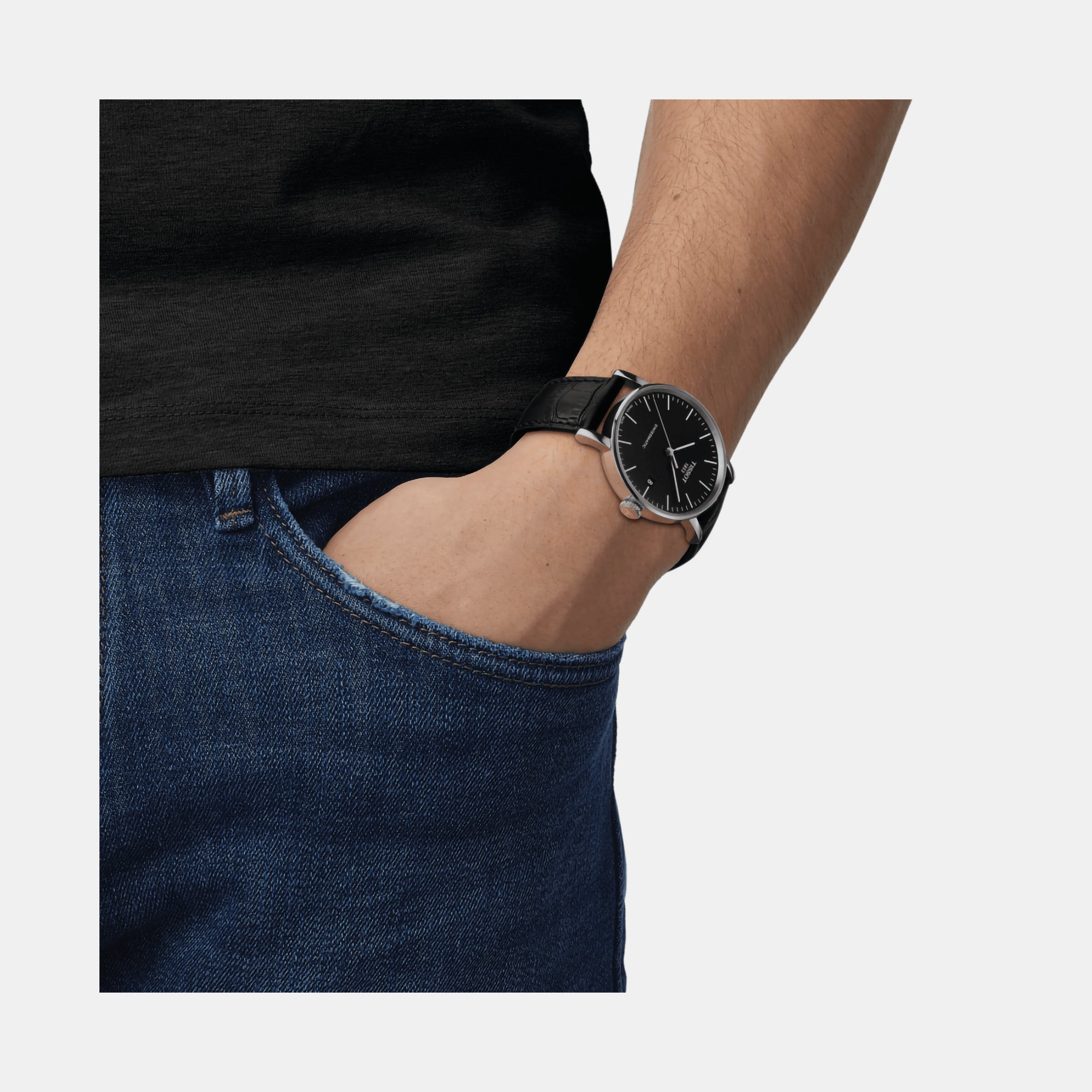 Tissot Unisex Round Black watch