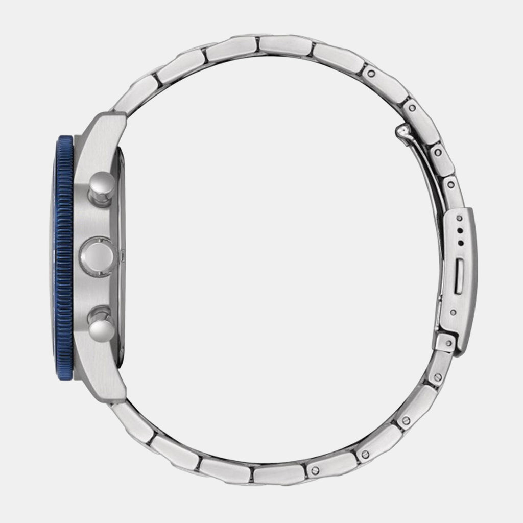 Eco-Drive Men Eco-Drive Blue Dial Chronograph Stainless Steel Watch CA4554-84L