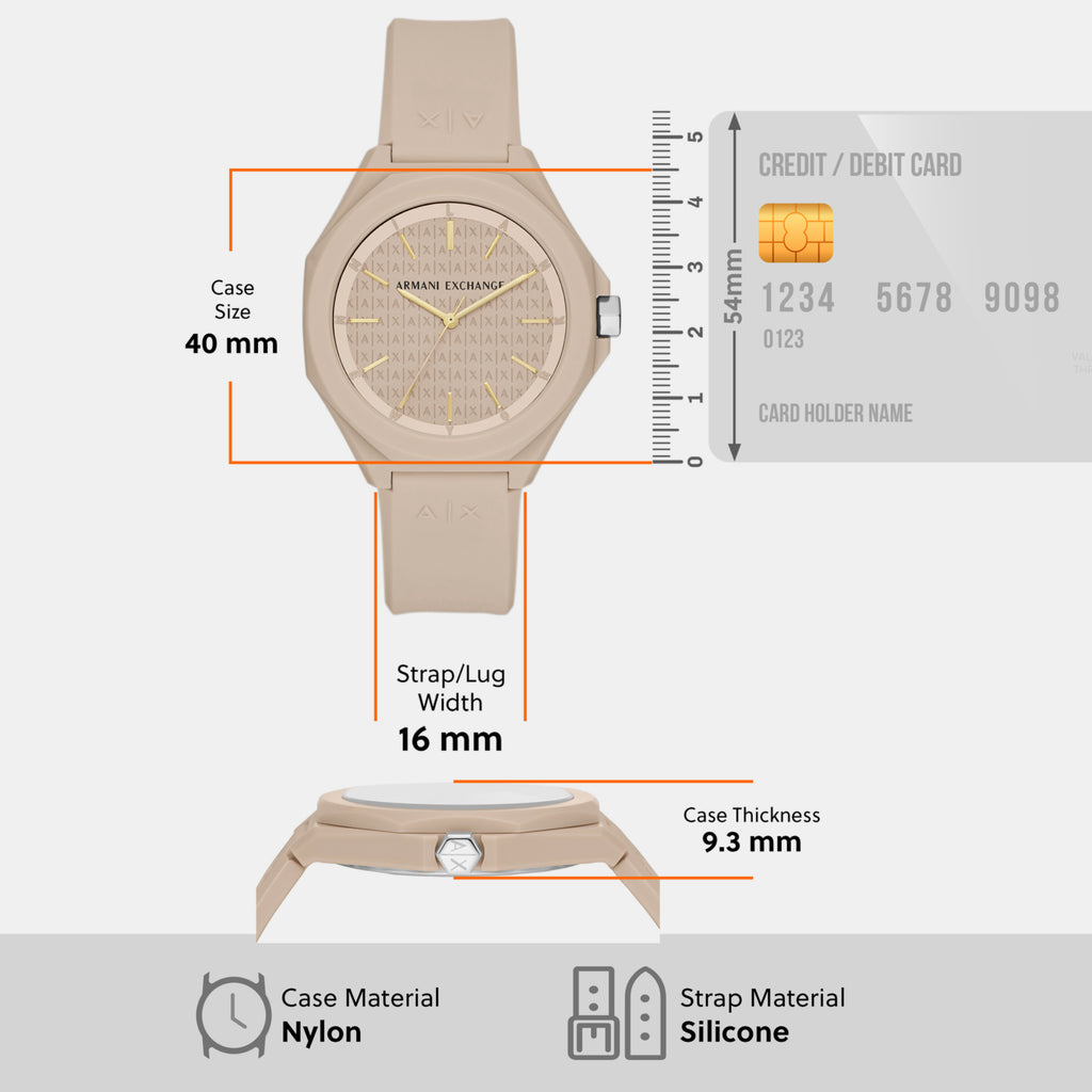 Armani Exchange Nylon Octagon watch