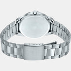 Men Quartz Black Dial Analog Stainless Steel Watch A2028