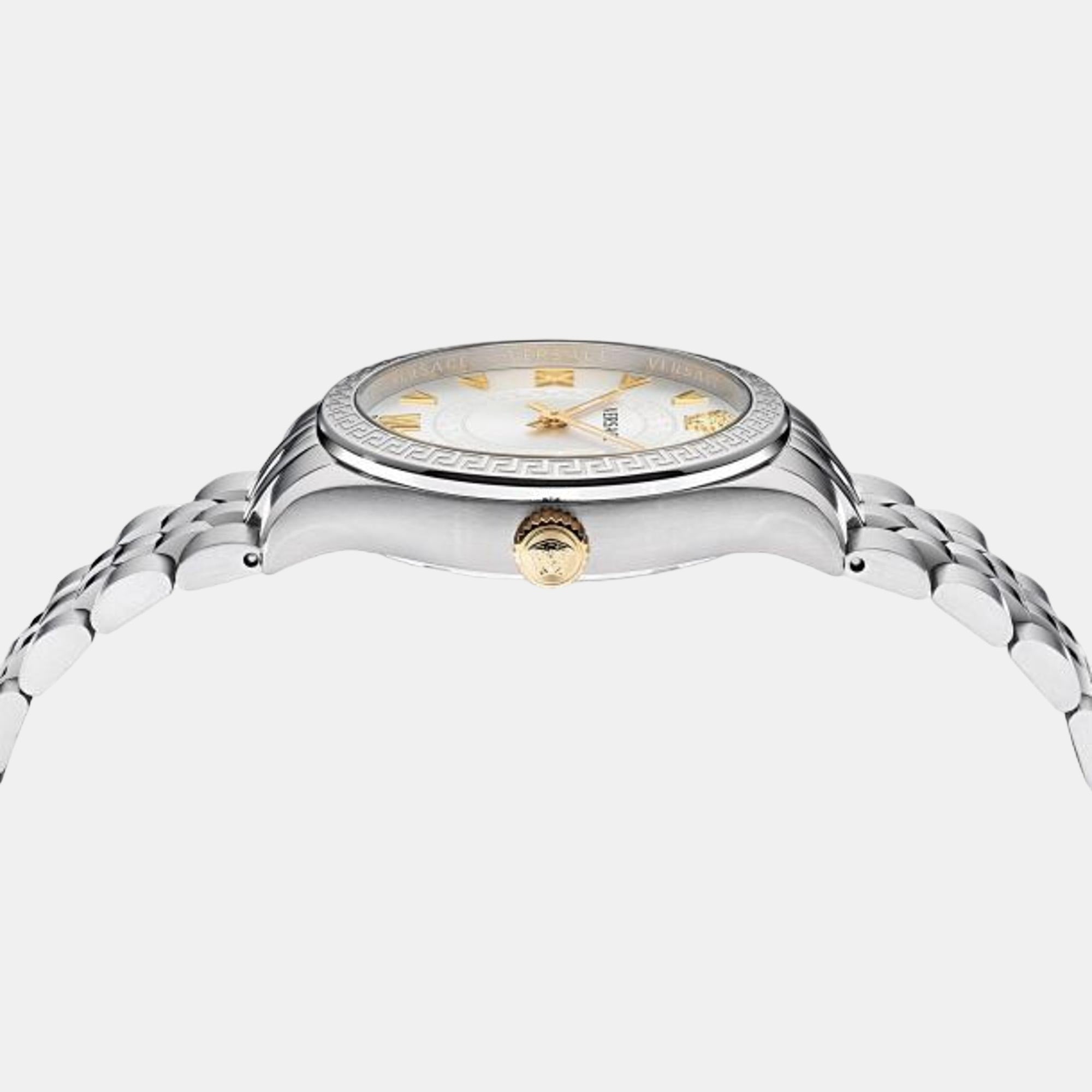 Women Quartz White Dial Analog Stainless Steel Watch VE2S00322