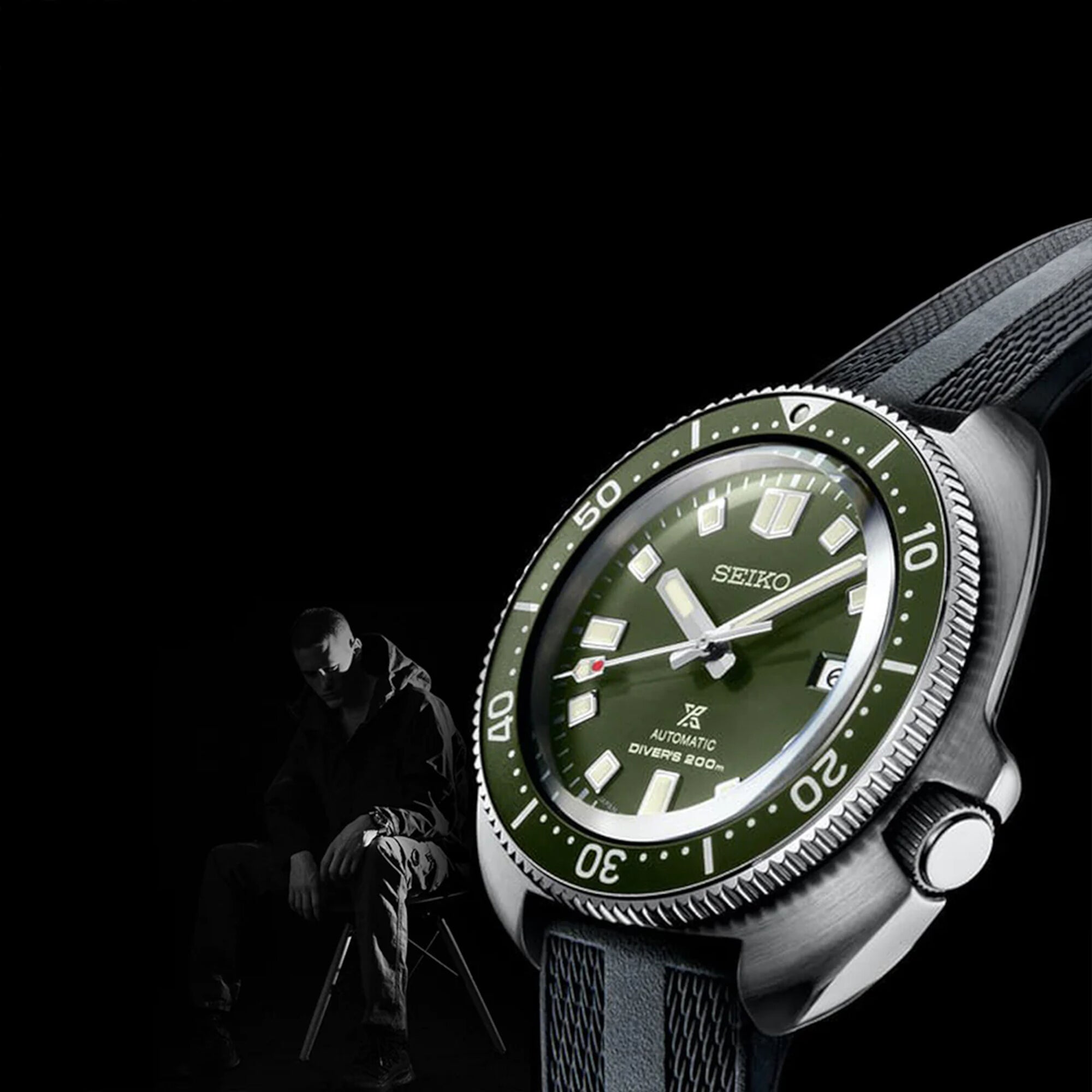 Seiko Silicone Green watch