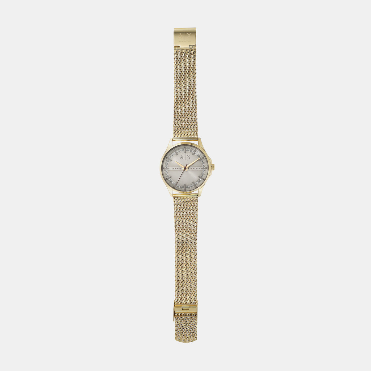 Lady Hampton Women Quartz Grey Dial Analog Stainless Steel Watch AX5274