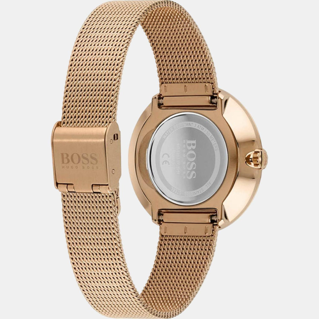 Boss Women Round Rose Gold watch