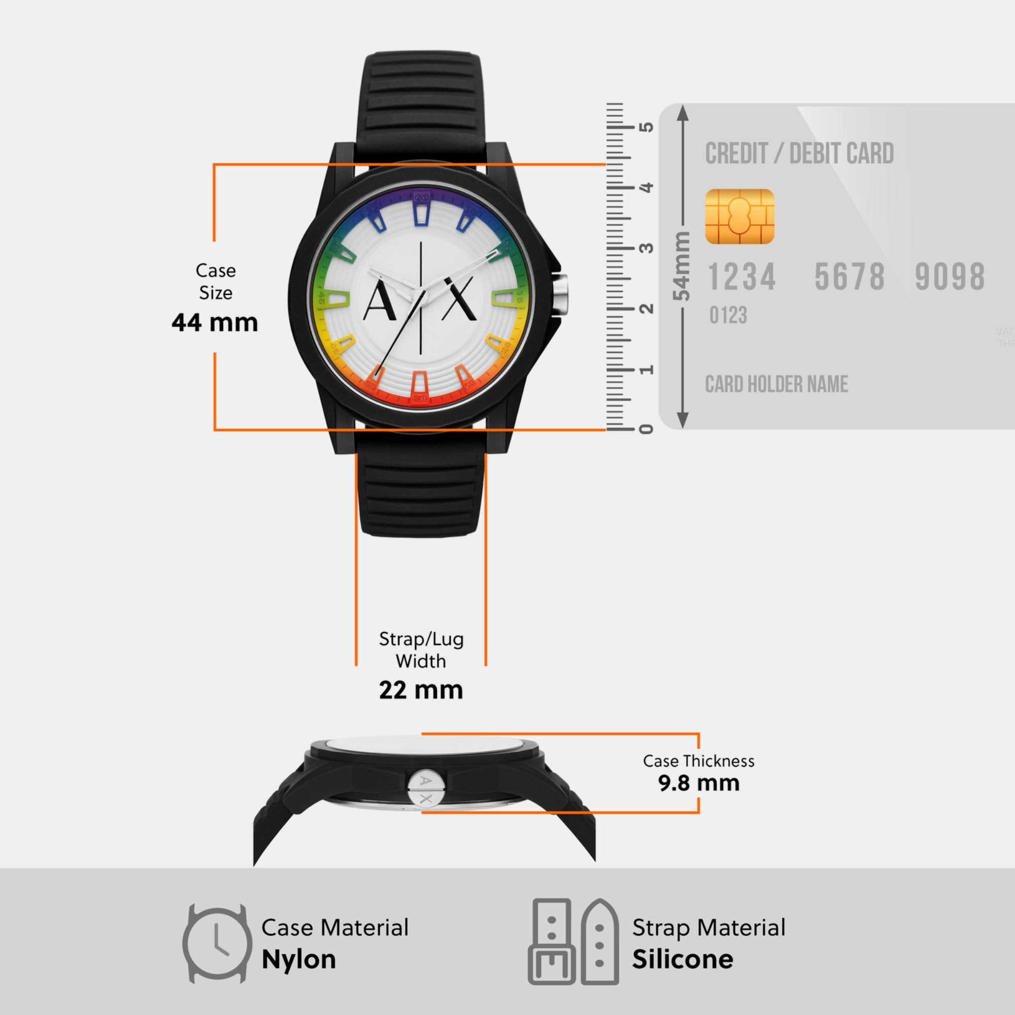 Armani Exchange Nylon Round watch