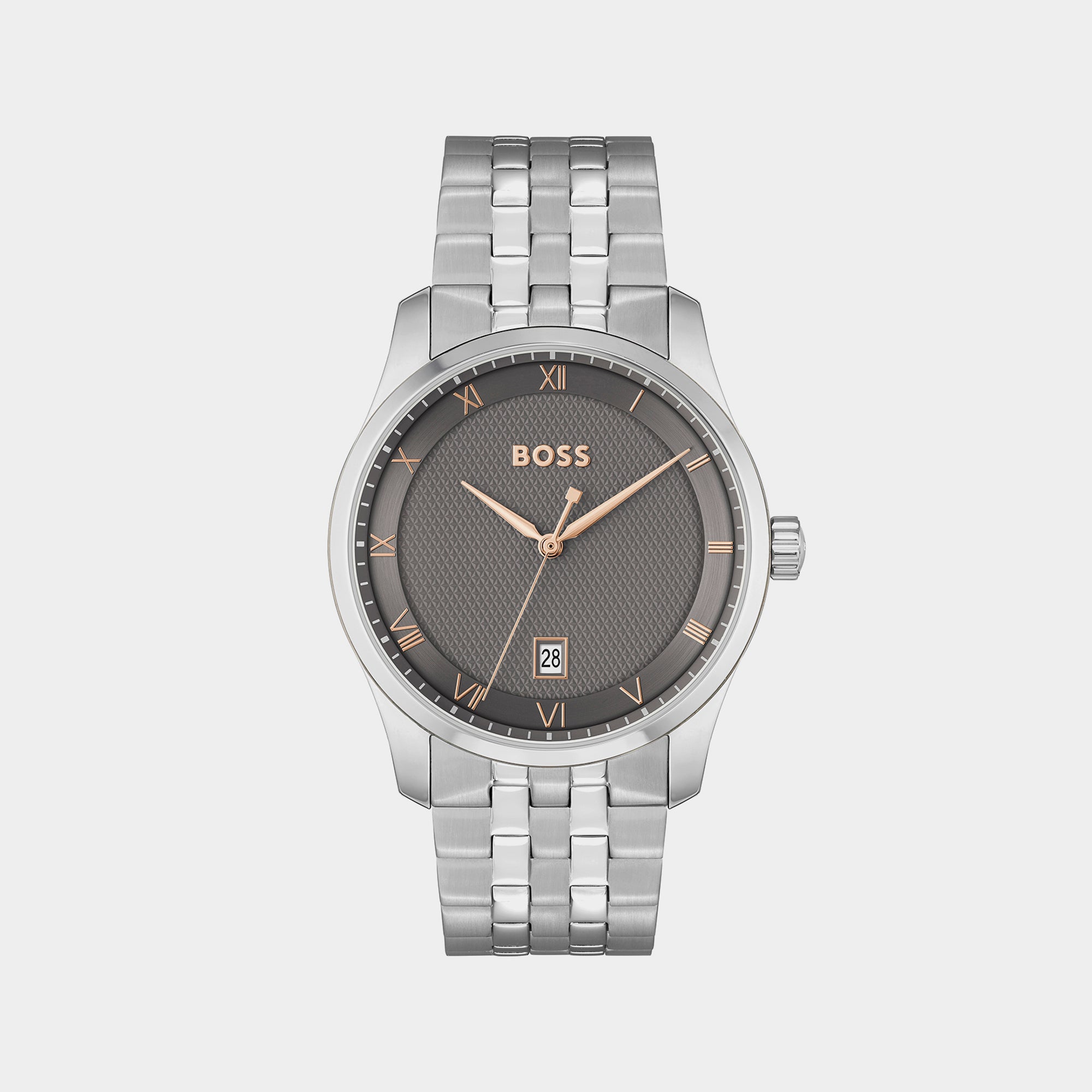 Boss Round Grey Analog watch