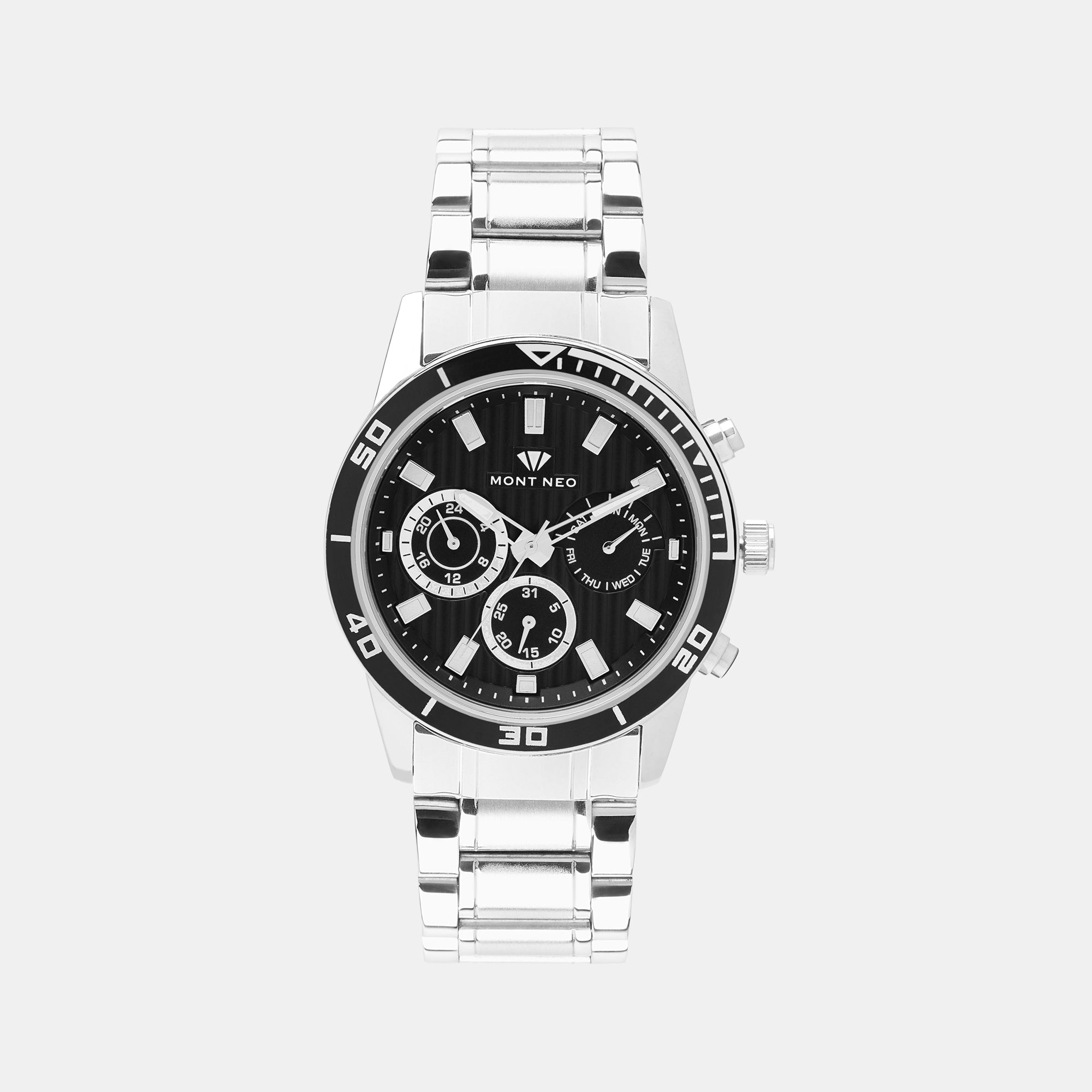 Mont Neo Round Black Chronograph watch