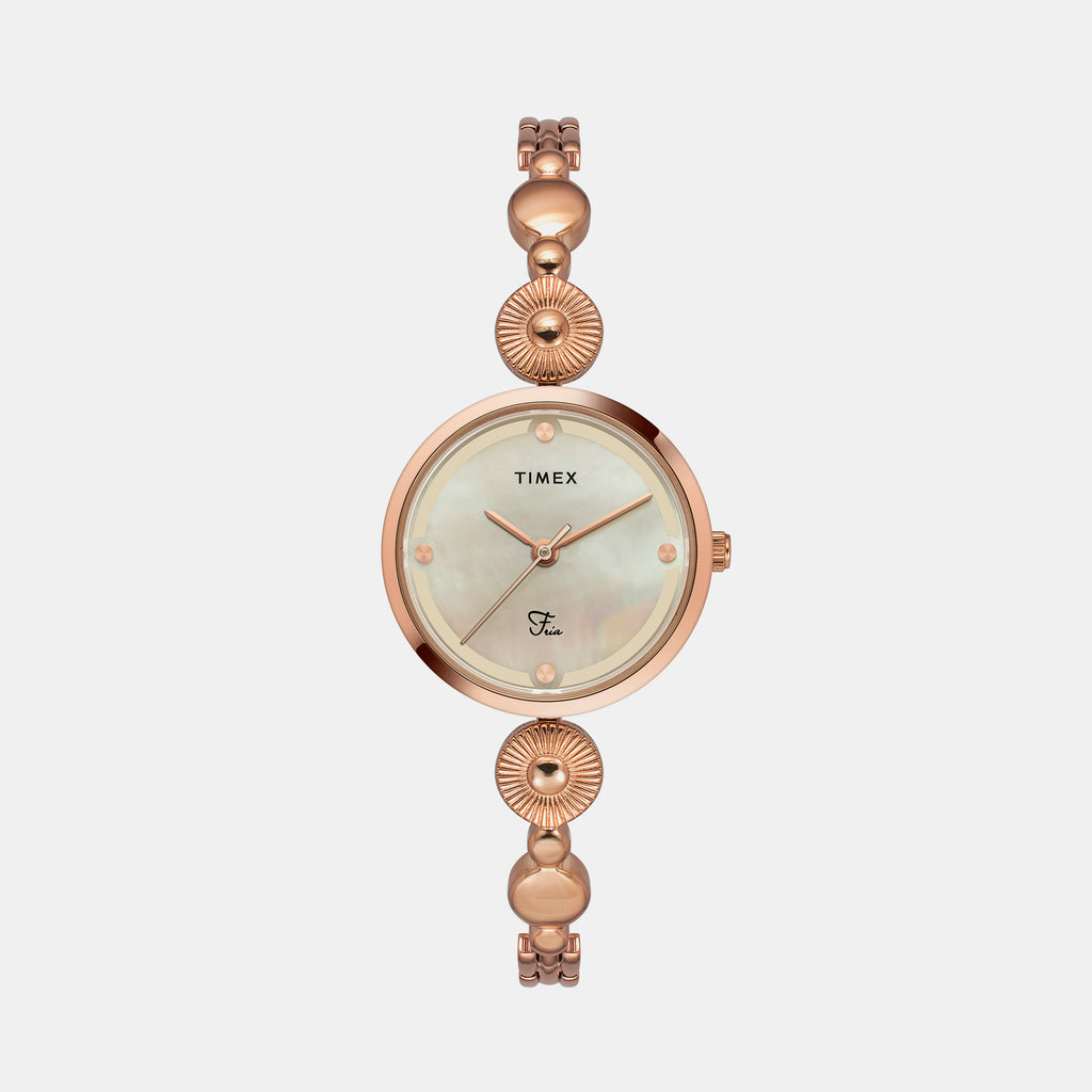 Timex Round Mother Of Pearl Analog watch