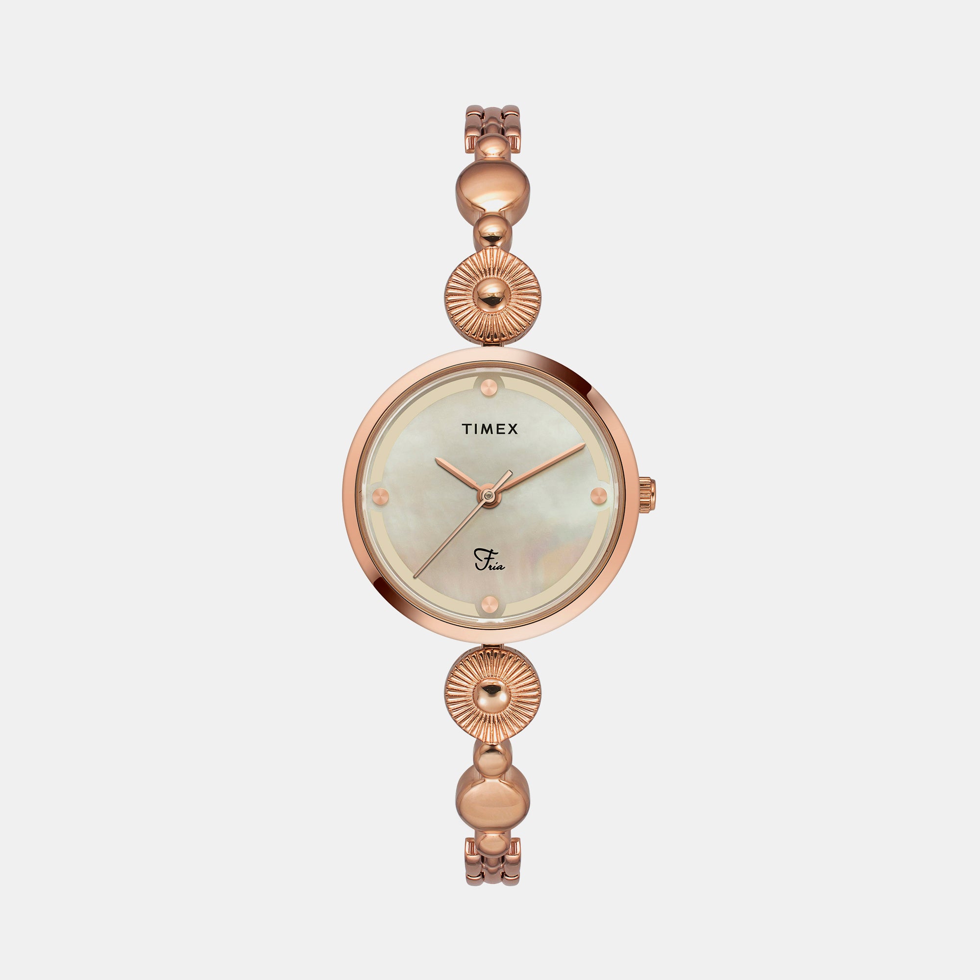 Timex Round Mother Of Pearl Analog watch