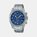 Casio Round Blue Chronograph watch