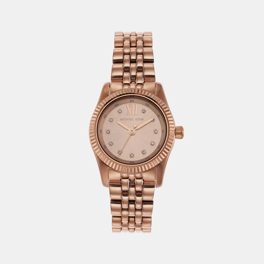 Female Rose Gold Analog Stainless Steel Watch MK4739