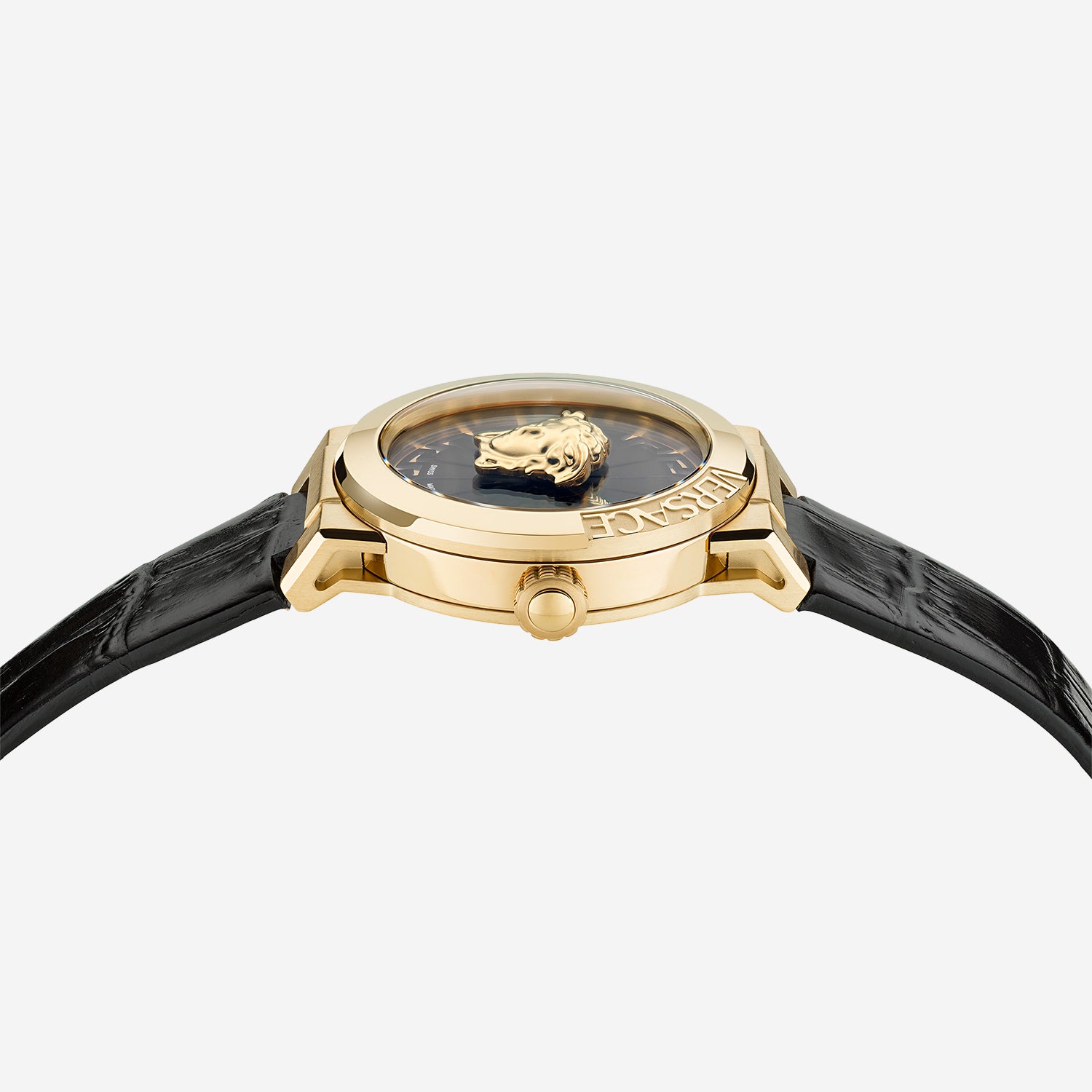 Versace Women Round Black watch