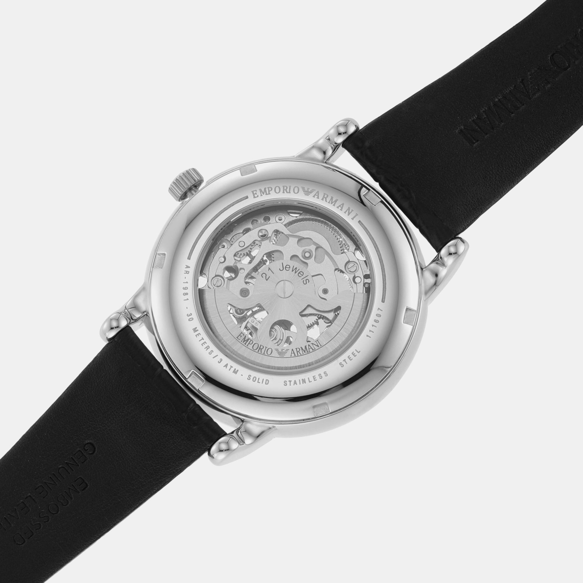 Luigi Men Automatic Grey Dial Analog Leather Watch AR1981