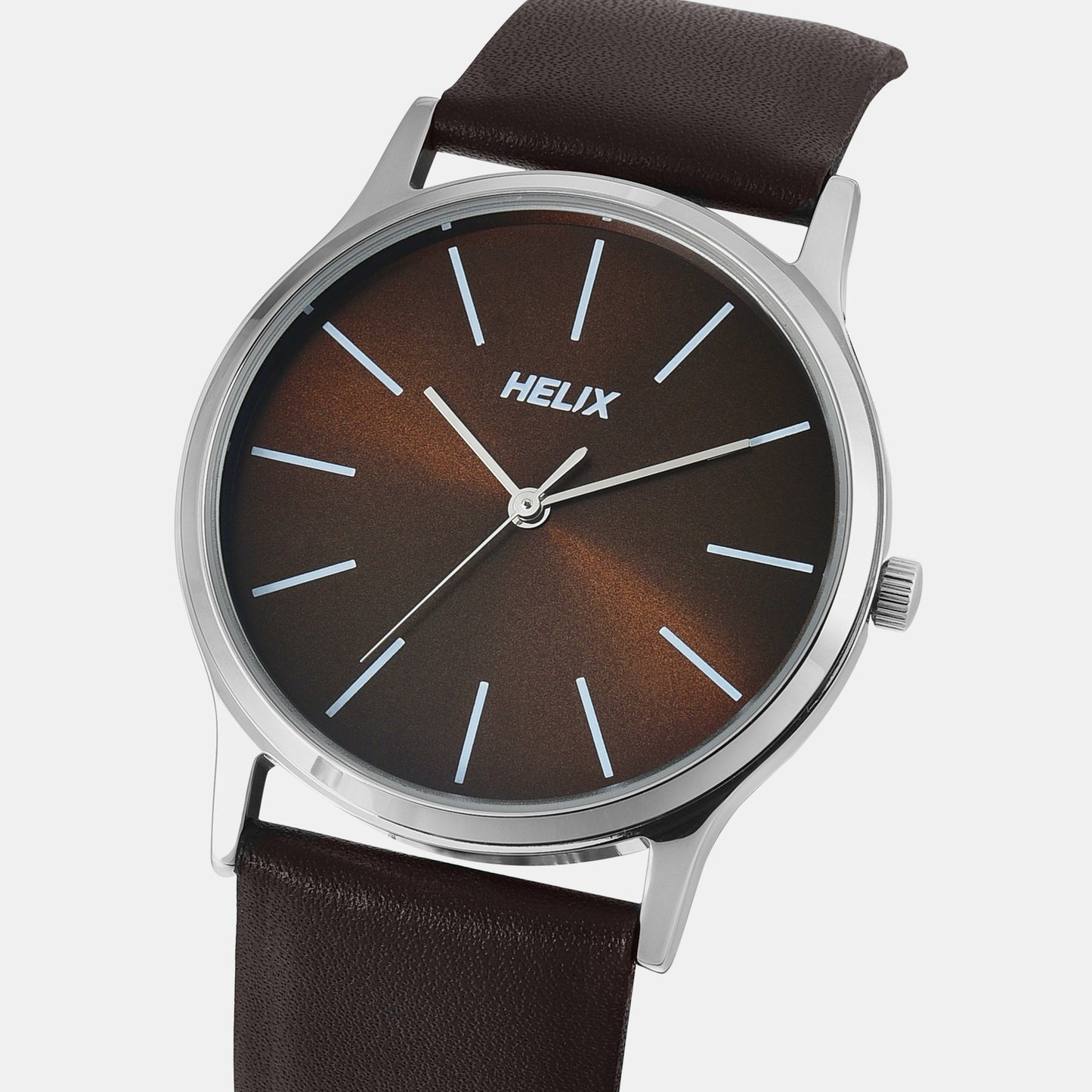 Male Brown Analog Leather Watch TW054HG03