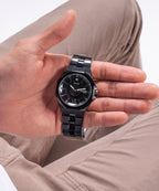 Emperor Men Quartz Black Dial Analog Stainless Steel Watch GW0573G3