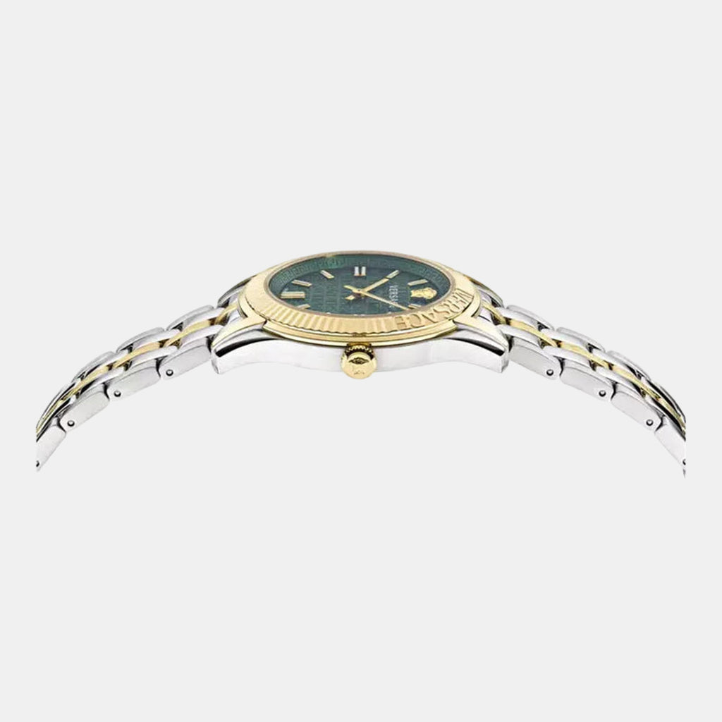 Greca Men Quartz Green Dial Analog Stainless Steel Watch VE6C00423